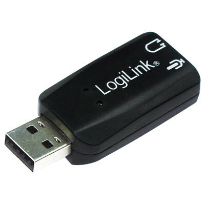 Logilink Ua0053 Usb Soundkarte Mit Virtual 3d Soundeffekt 5.1 Surround Laptop Pc